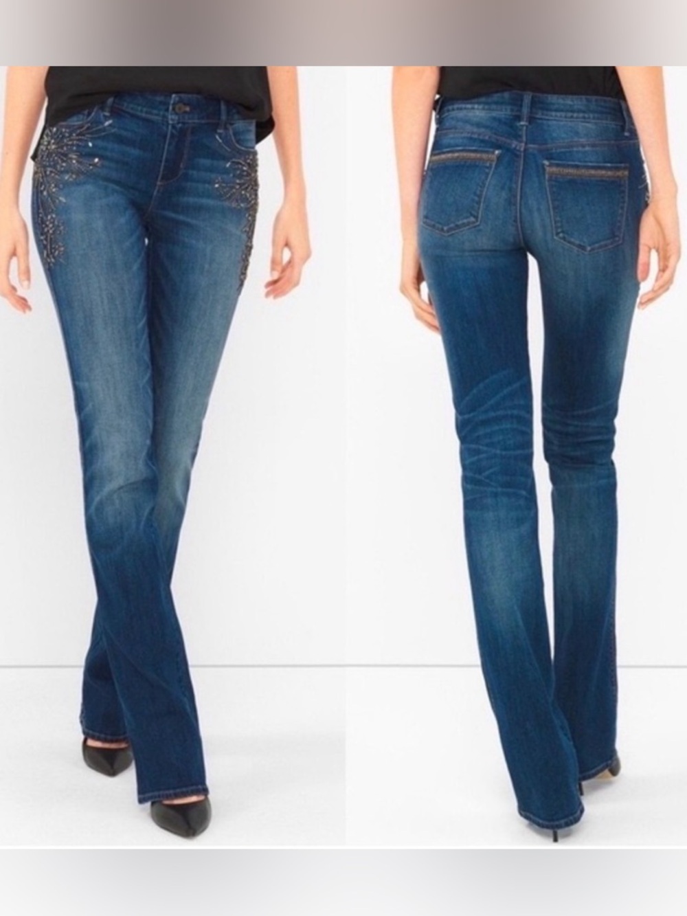 WHBM Embellished Bootcut Jean